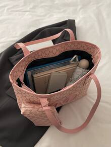 2026 New Fashion Tote Bag, Large Capacity Underarm Commuter Shoulder Bag, Unique Design For Winter - Pink - View 4