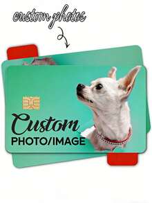 客製化照片貼紙卡片貼膜、信用卡貼膜、個性化貼紙，適用於交通卡、鑰匙、金融卡、信用卡、卡片套，乙烯基防水無氣泡薄型防撕裂防皺金融卡套貼紙 - 彩色 - 查看 1