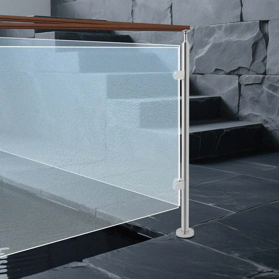 SENDERPICK For Glass Railing Corner Column Post Stainless Steel Coner Post Corner Post - Silver - View 1