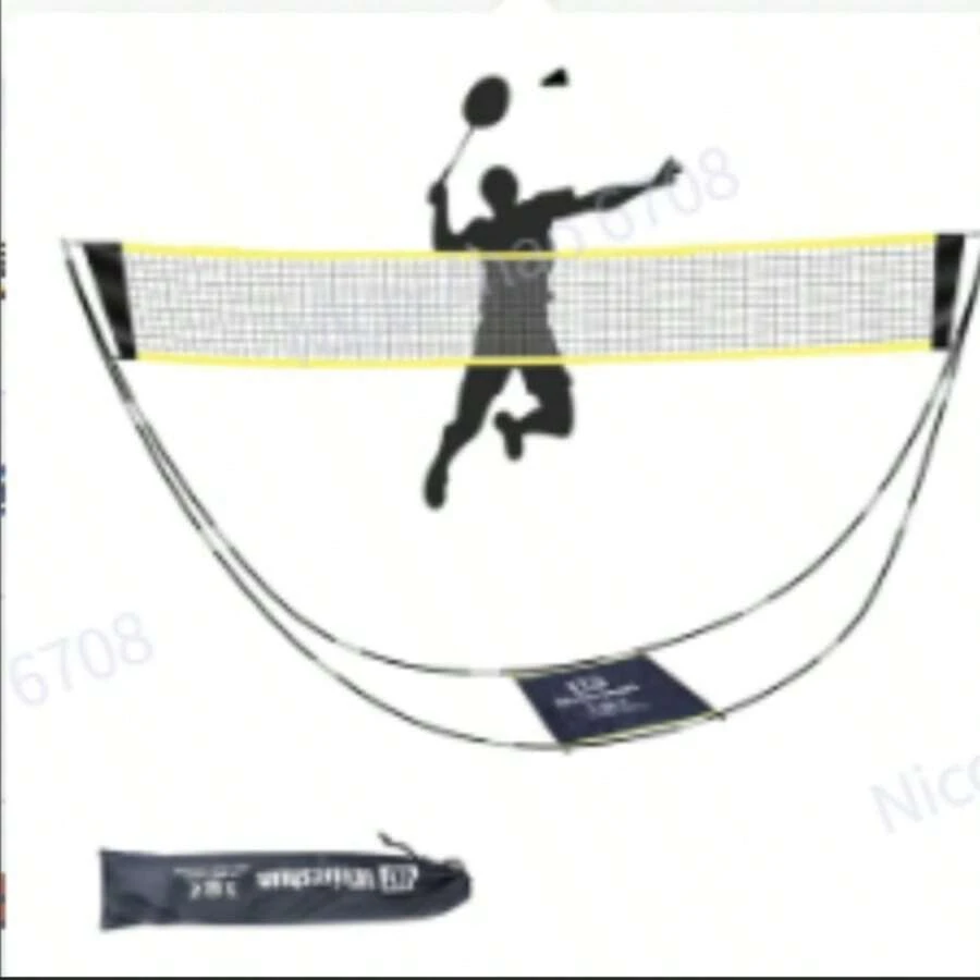 Portable Foldable Badminton Net, Adjustable Sports Net For Tennis Volleyball Pickleball - Black - View 1