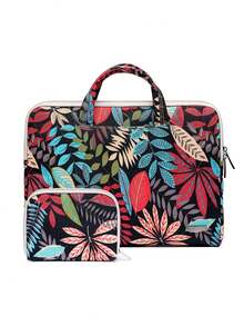 1pc LISEN Minimalist Leaf Pattern Laptop Bag + 1pc Small Organizer Pouch - View 16