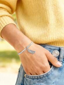 1件简约独特925纯银春日花朵兔子吊坠，妈妈专属DIY吊坠，精致首饰，男女皆宜 - 集合1 - 查看 6