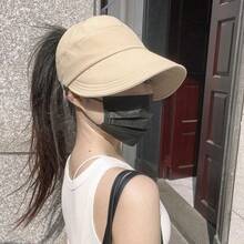 1pc Women's Summer Sun Hat With Ponytail Holder, Multifunctional, Slimming, Can Hang Mask, Open-Style Sun Hat,Beach,Travel - Multicolor - View 4