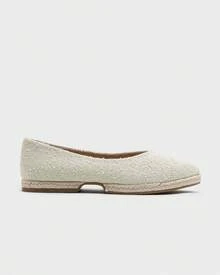 Women's Flat Espadrilles, Ballerina Style, Jute - Elegant Minimalist Summer Shoes - 金色 - 查看 3