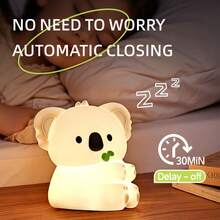 Koala Silicone Night Light With Touch Control And Timer, USB Rechargeable, Suitable For Night Feeding, Work, Sleep, Great Gift For Men, Women, Kids - Koala Patting Light (Color Changes Up and Down) - View 4