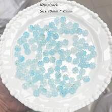 新款冰晶透明浅色四叶草DIY手工珠子，珠子分离配件，耳环，发夹，手工串珠头饰材料 - 彩色 - 查看 27
