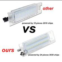 2 luces LED Canbus blancas para matrícula para 147 156 159 166 Brera tipo 940 MiTo Romeo GT Spider 939 - BLANCO - Ver 3