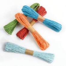 Bộ 5 dây giấy mạ vàng hai sợi dài 10m dùng để đóng gói hộp quà. - ruy-băng - Xem 4