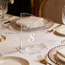 OUTANA 亚克力可拆卸桌号牌，简约设计，适用于商务酒店、生日派对、餐厅、会议、婚礼、展览、桌号识别等场合。 - BJ3061 - 查看 14