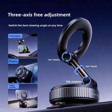360 °   Rotation Magnetic Car Phone Holder Mount, Adjustable Vacuum Magnetic Phone Holder, Rotary Vacuum Suction No Adhesive Required, Suitable Car/Gym/Mirror/Smooth Surfaces Hands-Mount, Compatible With All Smartphones - B - 查看 10