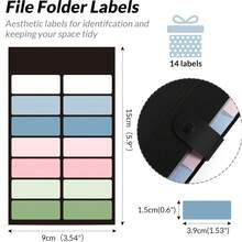 Portable 8-Pocket Expanding File Folder With Labels - Single Piece - View 3