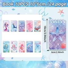 Bộ 12 cuốn sổ tay xoắn ốc hình nàng tiên cá, sổ học sinh, sổ từ vựng, sổ phác thảo, sổ ghi nhớ, đồ dùng học tập, quà tặng học sinh, sổ tay dự tiệc, văn phòng phẩm tựu trường, sổ ghi nhớ Giáng sinh. - Nhiều màu - Xem 10
