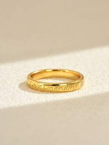 925 Sterling Silver Ring, Versatile Daily Wear For Women, Stackable, Couples Rings, Romantic Valentine's Day Gift - Yellow Gold - View 2