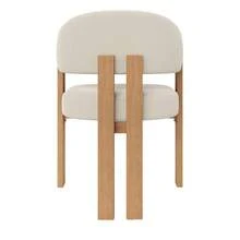 Dining Chairs - Beige + Natural + Flannelette + Metal + Set Of 2-1 - View 6
