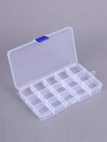 15-Grids Plastic Jewelry Storage Box With Adjustable Dividers Earrings Rings Beads Art Crafts Jewelry Transparent Organizer Portable Container Case - 15-grids - View 4