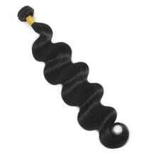 Tóc nối Remy tự nhiên, kiểu sóng thân, loại 12A, chưa qua xử lý, bán sỉ giá rẻ. - Natural Black - Xem 20
