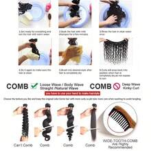 Tóc nối Remy tự nhiên, kiểu sóng thân, loại 12A, chưa qua xử lý, bán sỉ giá rẻ. - Natural Black - Xem 9