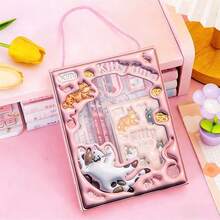 6pcs/Set 3D Cartoon Stationery Set, Including Pencil, Eraser And Ruler, Gifts For Learning, Christmas And Other Holidays. Stationery Gift Box Set, Back To School Season Gift - Sets - View 7