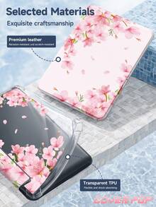 樱花图案平板电脑保护套，兼容 iPad Air 8 (M4) 2026 (11 英寸)/2026 (13 英寸)、9.7/10.2/10.5/10.9/12.9 英寸/iPad Pro 11/A16、第十代、Galaxy Tab S6 Lite 10.4 英寸、Kindle Paperwhite 第十二代 2024、Kindle（第十一代至 2024 版），柔软防震，支持智能睡眠/唤醒功能，Y 型折叠支架支持多角度观看，春季礼物之选。 - 彩色 - 查看 11