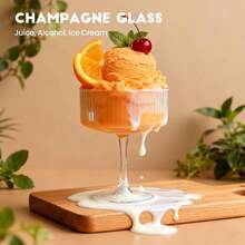 10 Oz (Approx. 283.5g) Ribbed Sports Car Shaped Martini And Cocktail Glass Set, Suitable For Wine, Champagne, Parties And Home - Transparent - View 4