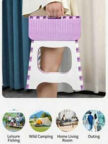 Wall-Mountable Folding Small Stool, Home Shoe-Changing Stool, Portable Outdoor Small Stool, Space-Saving And Storable, Available In Multiple Colors - Multicolor - View 5