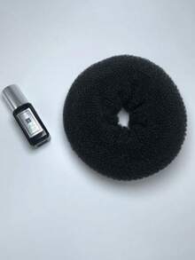 2pcs Black Donut Hair Bun Maker Hair Styling Tool Set - Black - View 2