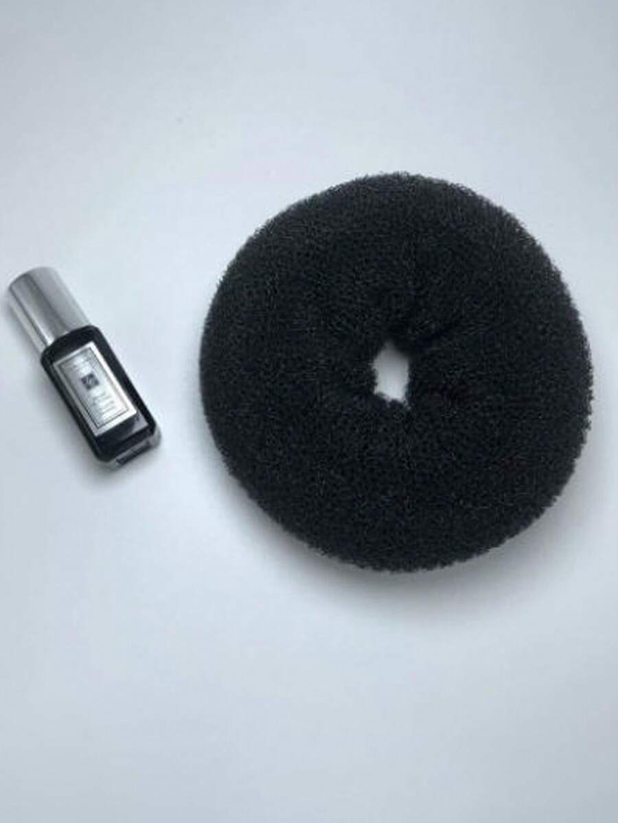 2pcs Black Donut Hair Bun Maker Hair Styling Tool Set