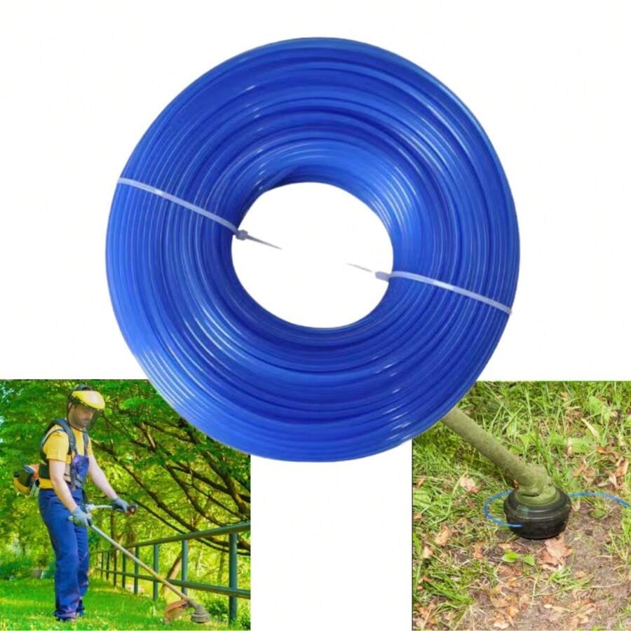 30M Lawn Mower Grass Rope, Universal Durable Nylon Grass Rope, 2.4mm Round, Serrated Brush Cutter Accessories, Garden Weeding Tools, Garden Tools