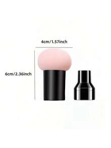 1pc Mushroom Head Foundation Puff With Handle, Wet & Dry Use Makeup Sponge Blender, Soft Flawless Cosmetic Puff For Liquid Cream Concealer Powder - Multicolor - View 14