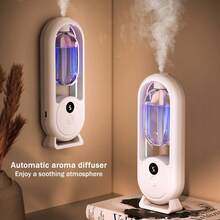 Automatic Aroma Diffuser With Night Light - 5 Mist Modes, Digital Display, Suitable For Home Decor, Bedroom And Office Essential Oil Diffuser - White - View 3