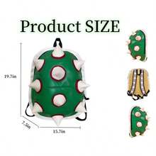 Green Turtle Backpack With Detachable Shell Toy - Lightweight Ergonomic Backpack For Both Men And Women, Cosplay Costume, Cute School Gift - E - Xem 2
