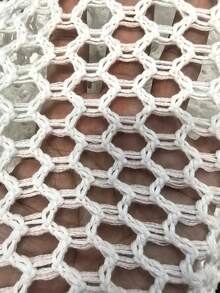 Áo len nữ móc thủ công đa năng, có họa tiết bèo nhún/diềm xếp, thích hợp mặc đi biển và mặc thường ngày vào mùa xuân và mùa hè. - trắng - Xem 10