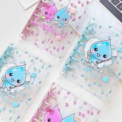 1pc A7 Rose Gold Metal Transparent Binder, Can Be Used As Refill Pages, Sticker Pad, Transparent Sticker Book, Sticker Album, Photo Storage Bag, Photo Album, Budget Planner, Diary, Notebook Or Office Supplies