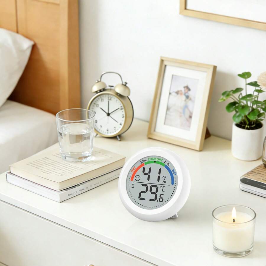 Digital Indoor Thermometer Hygrometer, High Precision Temperature Humidity Meter, Wall-Mounted & Tabletop, Magnetic, Suitable For Home, Office, Kitchen, Refrigerator - View 1