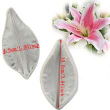 Rose, Lily, Hibiscus Petal Double-Sided Textured Silicone Mold, Fondant Cake Decorating Mold, Reusable Kitchen Baking Tool For Wedding, Birthday Party Decoration - Light Grey - View 5