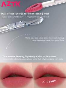AZTK 双头唇彩，持久哑光唇膏，不粘腻，亮泽妆效 GS201 - GS201 - 查看 4