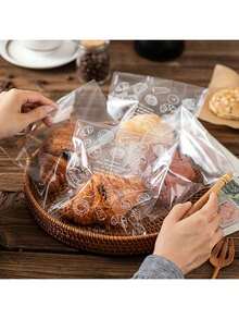 50/100 túi đựng bánh mì, túi tự dán trong suốt đựng bánh mì nướng, túi giấy chống dầu mỡ, túi đựng thực phẩm, túi hút chân không, đồ dùng nhà bếp - Trong sáng - Xem 5