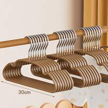 10/20 chiếc móc treo quần áo cong cho trẻ em, giá phơi đồ bằng nhựa mờ, dày dặn, chống trượt, không mối nối, dành cho trẻ sơ sinh. - Nhiều màu - Xem 10