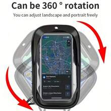 防水自行車手機支架 透明 360°旋轉矽膠夾 適用 4.5-6.6 吋 電動單車 山地車 騎行通勤 戶外防摔固定支架 - 黑色 - 查看 5