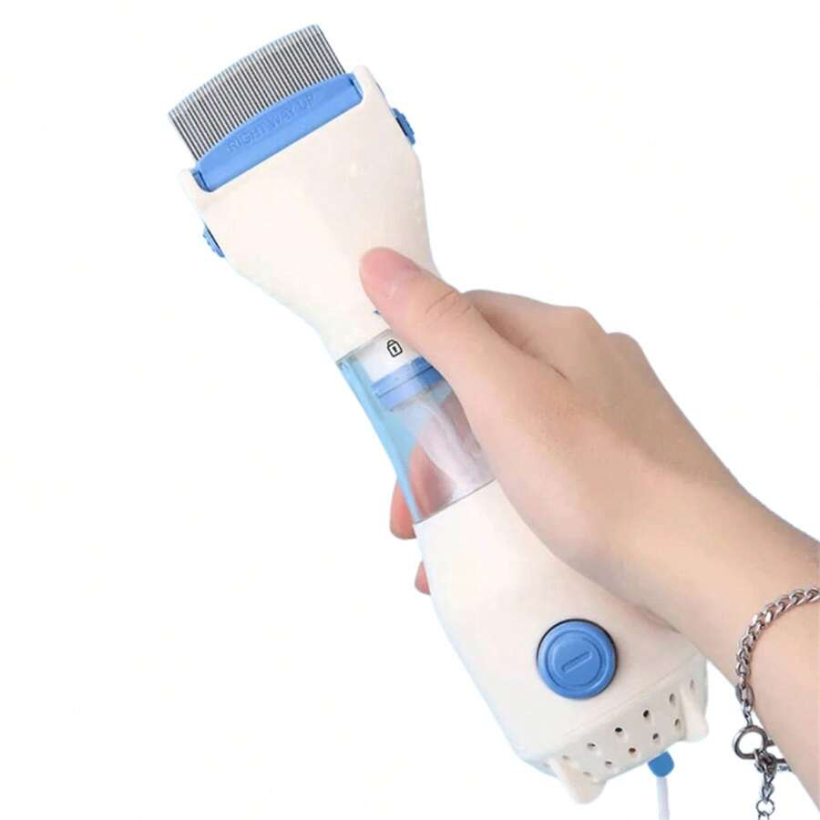 Pettine elettrico per pidocchi Klack - Rimuovi pidocchi e lendini professionale ed ergonomico in acciaio inossidabile per bambini, adulti e animali domestici - Visualizzare 1