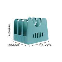 1pc Minimalist Pot Lid Rack, Tabletop Kitchen Pot Lid Holder, Multi-Function Utensil Organizer With 3 Compartments - Multicolor - View 6