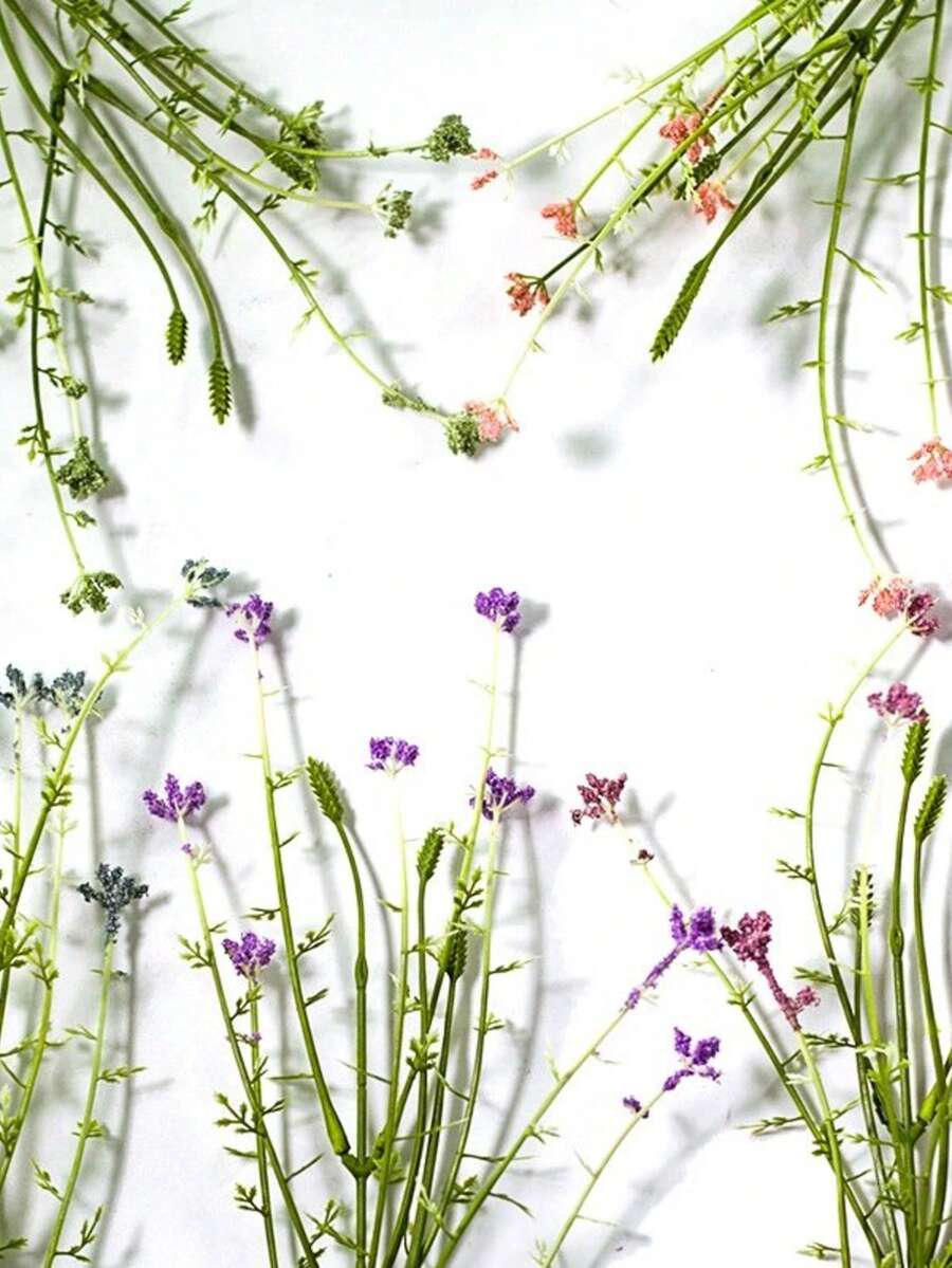 5束人造麦穗、人造花卉和植物 - 紅白色 - 查看 1