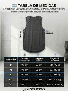 Abruptto Men's Oversized Longline Tank Top Workout Gym Bodybuilding Casual - Gris - Ver 2