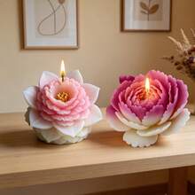 1 pieza Molde de silicona con forma de flor, DIY Jabón artesanal 3D en forma de flor, Artesanía de yeso, resina, decoración del hogar, regalo artesanal creativo - A-blanco - Ver 1