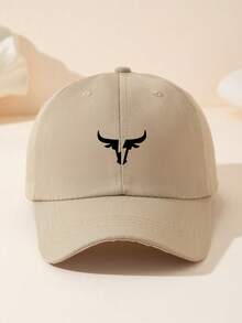 1pc Men's Casual Minimalist Bull Graphic Adjustable Baseball Cap, Suitable For Daily And Outdoor Wear,Summer,Beach,Holiday - Multicolor - View 6