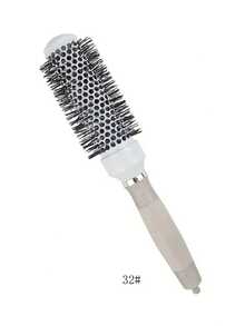 4pcs/2pcs/1pc Tapered Gray & White Round Curling Iron Brush, Salon Styling Brush, Hollow Aluminum Tube Brush, Ceramic Curling Brush, Straightening Brush, Hair Brush, Home/Travel Essential - Multicolor - View 18