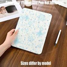 Ốp bảo vệ máy tính bảng gập 3 với khe cắm bút chì. Kiểu dáng Ins-Style màu xanh nhạt họa tiết sao, ốp gập 3, khe cắm bút chì màu trắng sữa ở đáy, hiệu ứng chuyển màu nhẹ nhàng. Đặc điểm của ốp bảo vệ máy tính bảng: Thiết kế chân đế gập 3, chức năng tự động bật/tắt màn hình thông minh, mặt trái có bề mặt nhám, mặt lưng mềm trong suốt, khe cắm bút chì tích hợp, các đường cắt chính xác, nhẹ và dễ mang theo. Tương thích với các máy tính bảng phổ biến: Mini 4/5 (7.9 inch), Mini 6 (8.3 inch), 9.7 inch, 10.2 inch - Nhiều màu - Xem 8