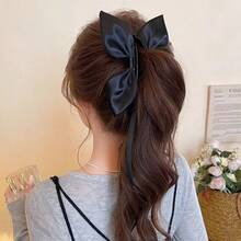 Ballet Style White Satin Bow Cat Ear Headband, Sweet Princess Banana Hair Clip Hairband For Women - Multicolor - View 3