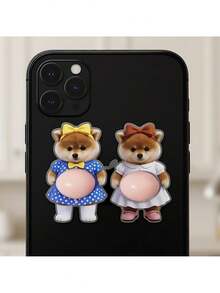 Jucărie de stoarcere a burții pisicii 3D, autocolant anticoliziune cu desene animate pisică și Shiba Inu, autocolant anticoliziune din silicon super moale, potrivit pentru mașini, autocolante pentru decor acasă, consumabile pentru scrapbooking - 1 set - Vizualizare 6
