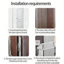 1/2/3/4pcs Adjustable Portable Door Lock Security Device, Suitable For Home, Hotel, Apartment, Dormitory And Other Scenarios, Providing Extra Privacy And Security Protection, Silver Color - Silver - View 8